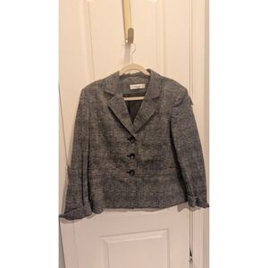 Jones Studio Women's‎ Blazer Jacket Size 16 Black And White